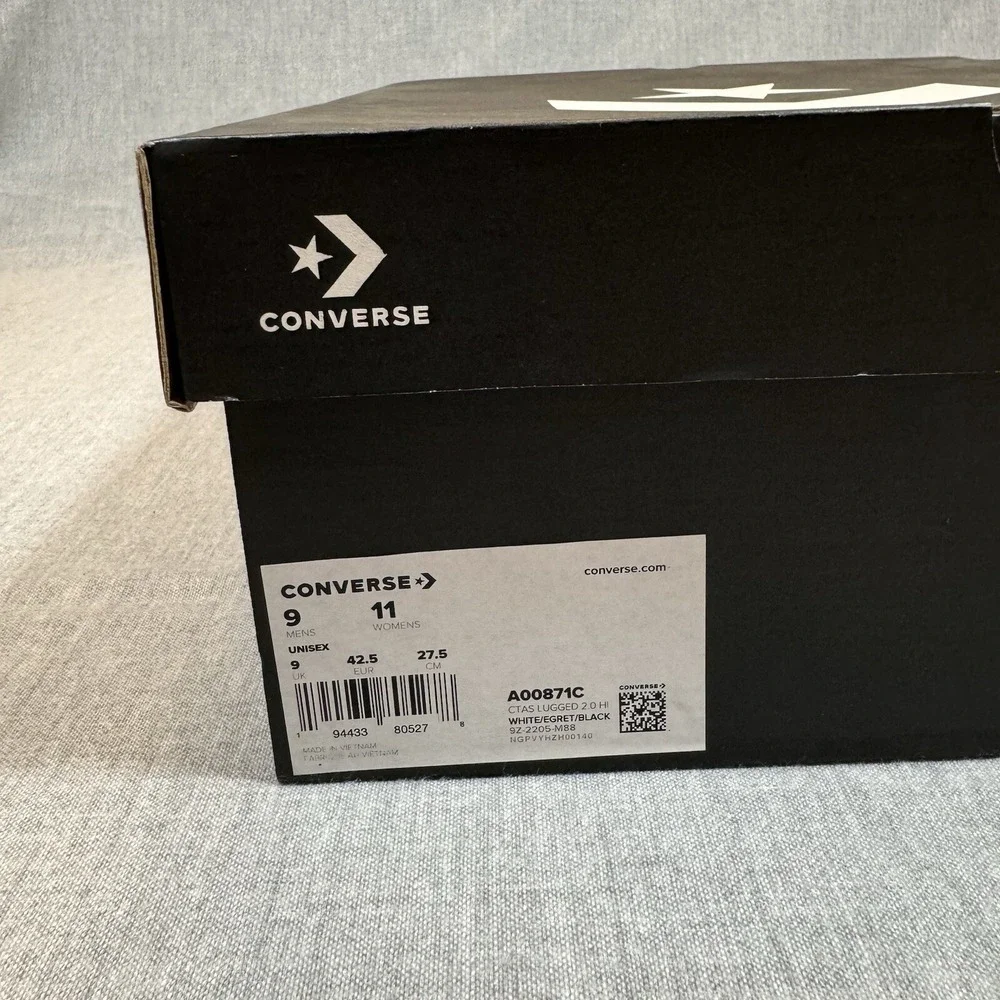 Converse Chuck Taylor All Star Lugged 2.0 Men's 9 Women's 11‎ High Top Platform